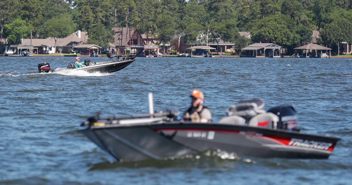 Boaters enjoy time on a busy Lake Conroe ahead of Memorial Day weekend, Thursday, May 26, 2022, in Conroe. While 2021 was among the deadliest years on the lake, this year lake officials have reported two drownings and a decrease in boat accidents.