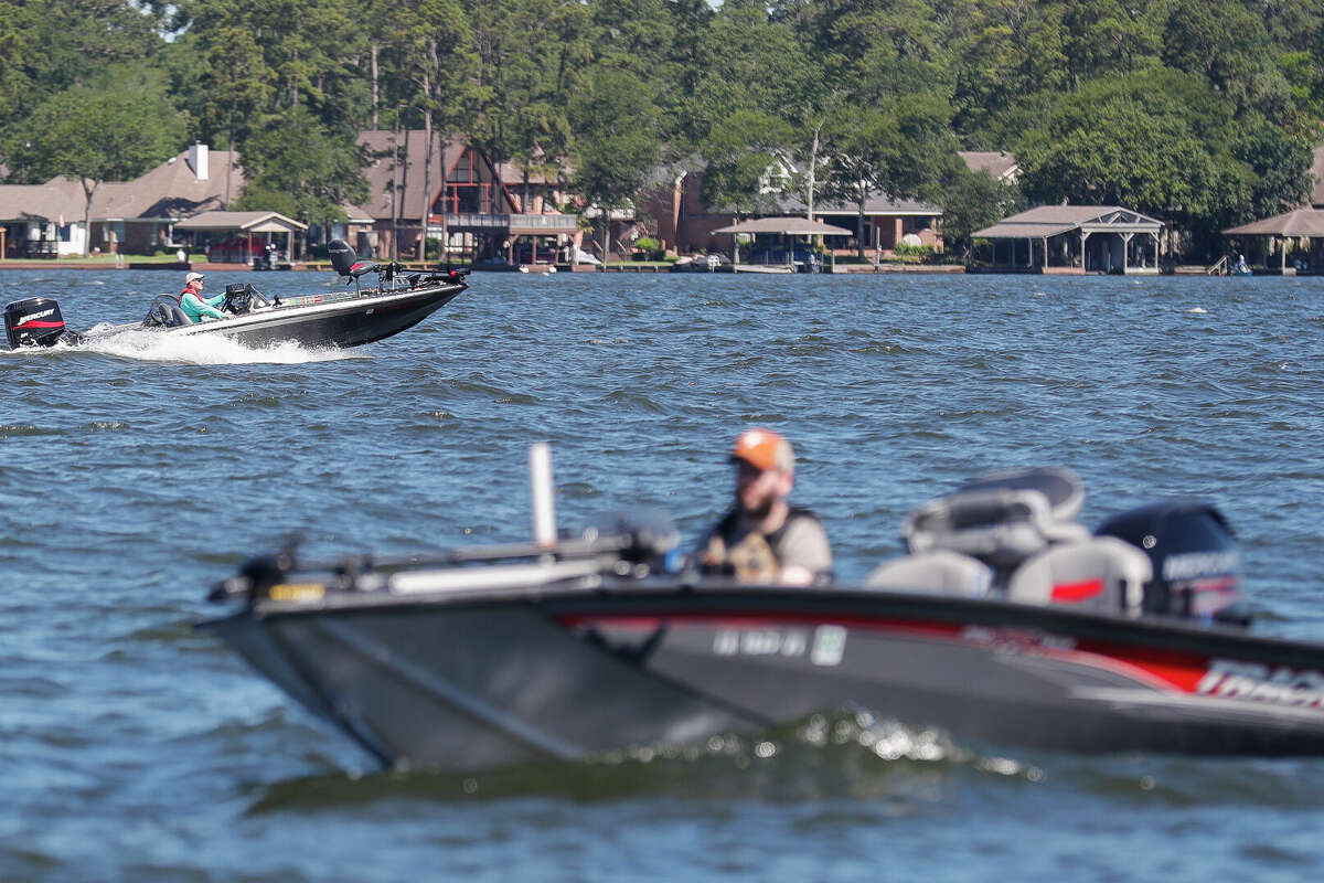 Boaters enjoy time on a busy Lake Conroe ahead of Memorial Day weekend, Thursday, May 26, 2022, in Conroe. While 2021 was among the deadliest years on the lake, this year lake officials have reported two drownings and a decrease in boat accidents.