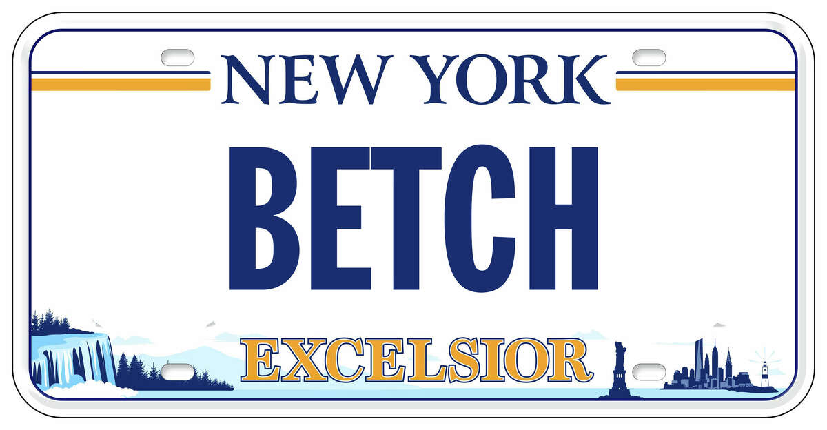 The state's Department of Motor Vehicles typically rejects around 1,500 applications for personalized license plates per year. Here are some examples.