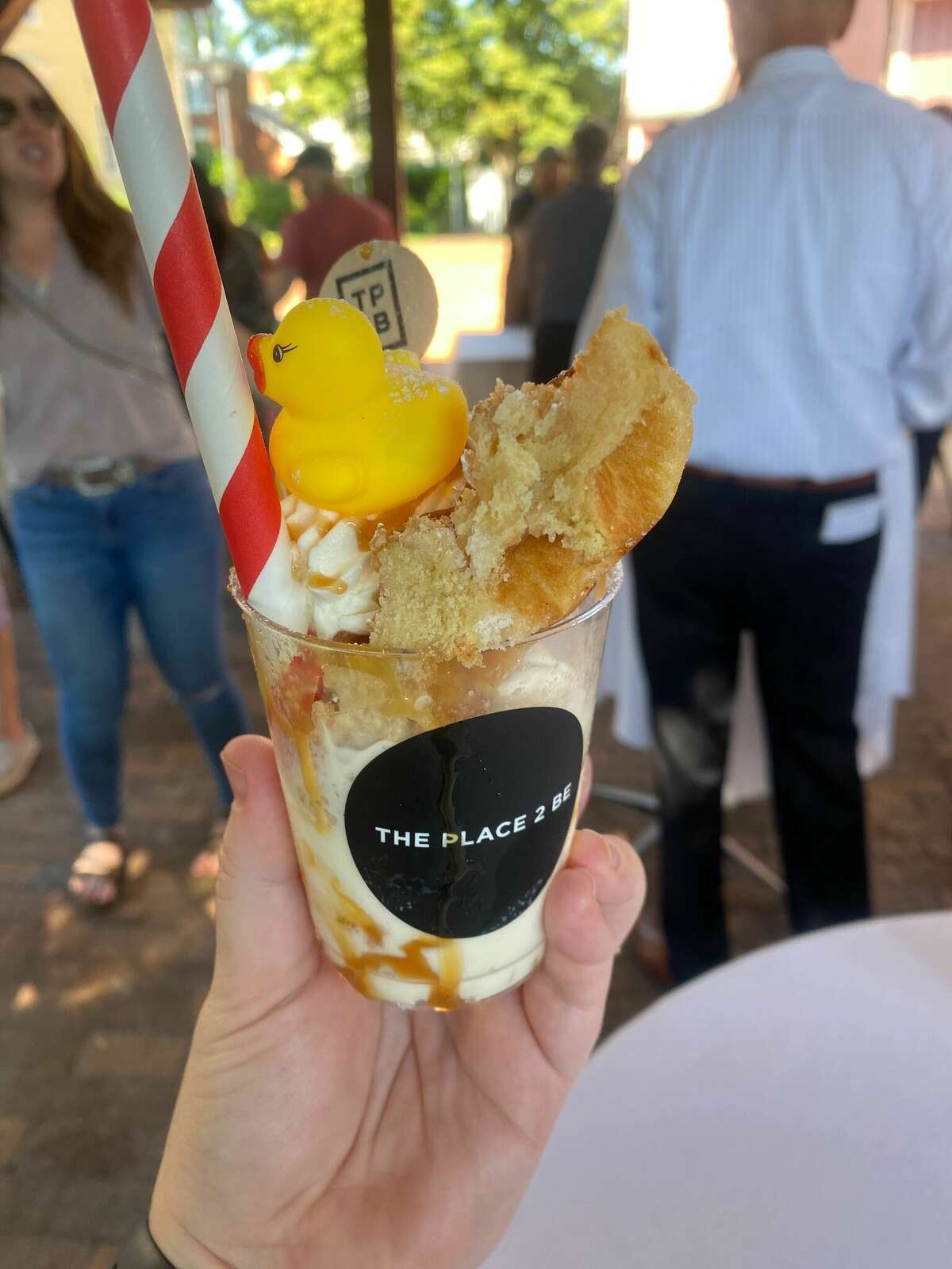 A chicken-and-waffle milkshake from The Place 2 Be at the Big E media preview, Aug. 25, 2022