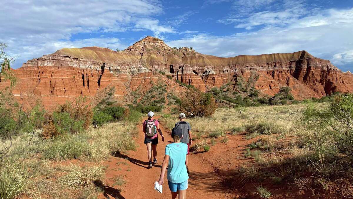 A family visits Palo Duro Canyon State Park in 2022.