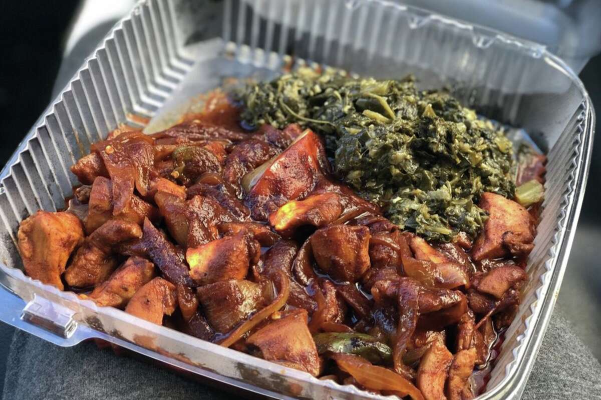 A meal served at Oasis Cafe, located at 901 Divisadero St. in San Francisco. The Ethiopian restaurant was damaged in a three-alarm fire on Aug. 23, 2022.