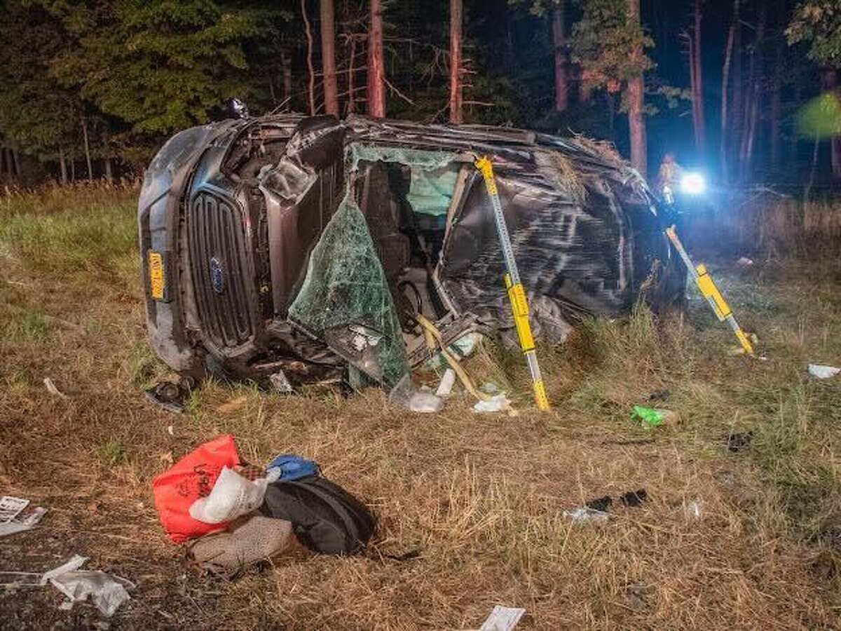 Serious passenger van crash on Thruway sends 13 to hospital