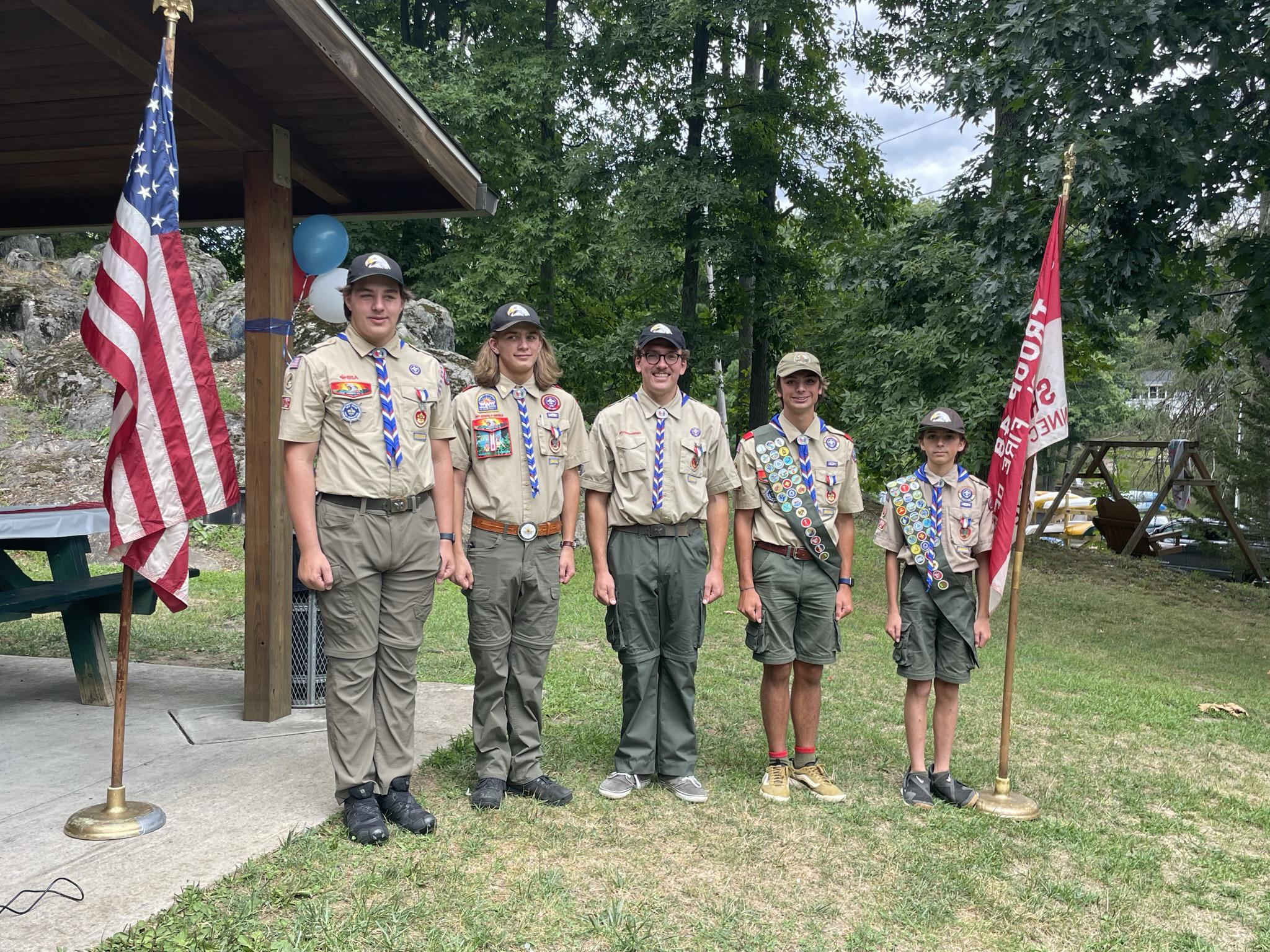 Troop 48 of Sherman awards 5 Eagle Scouts