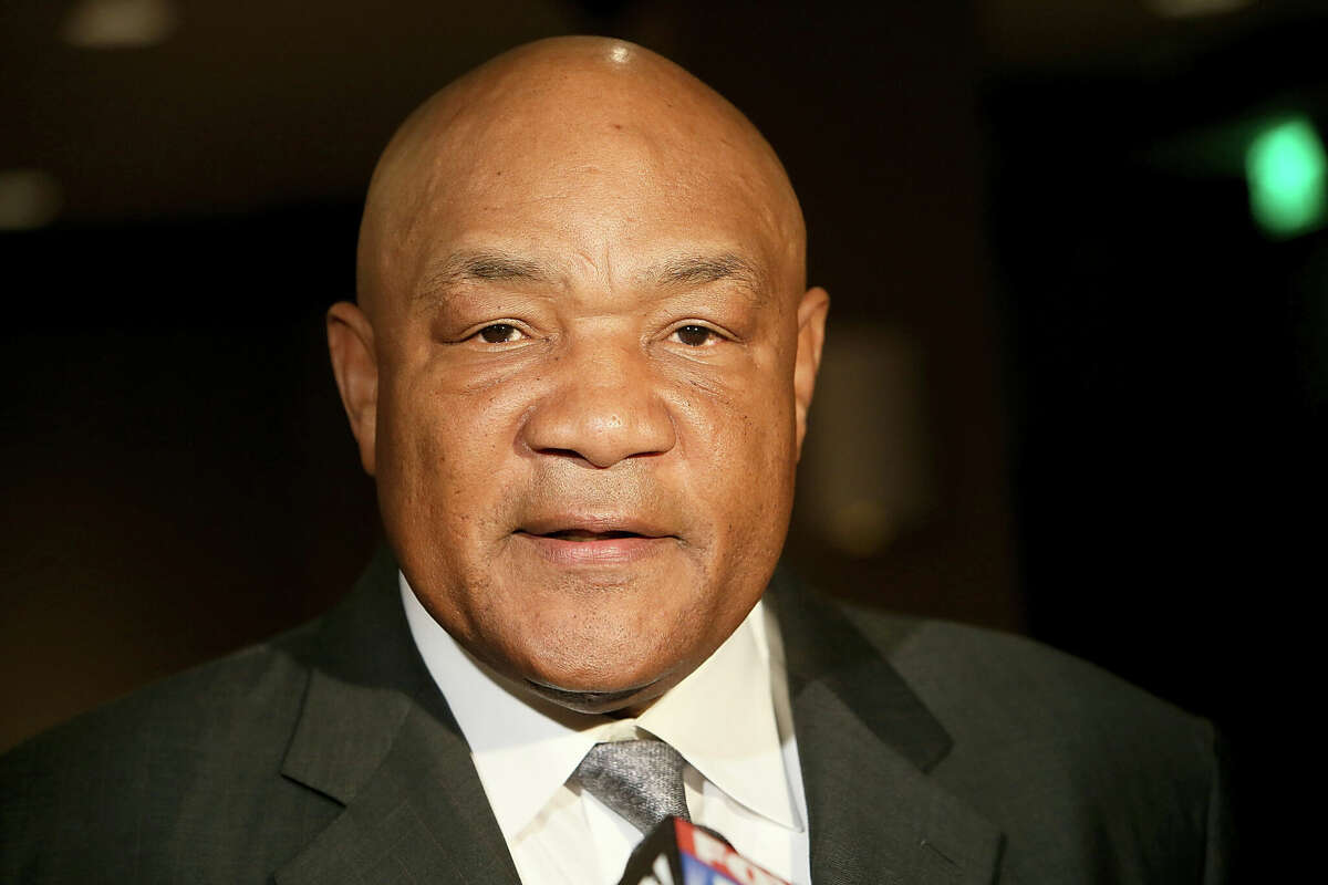 George Foreman attends a news conference announcing the formation of Foreman Boys Promotions which will be run by his sons George Foreman Jr. and George Foreman IV at The Frank Erwin Center on March 19, 2013 in Austin, Texas.