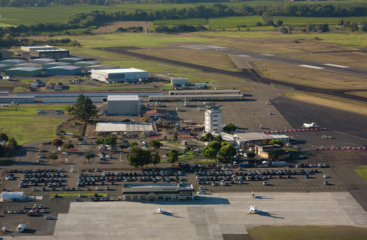 The Charles M. Schultz Airport is viewed from the air in October 2011.