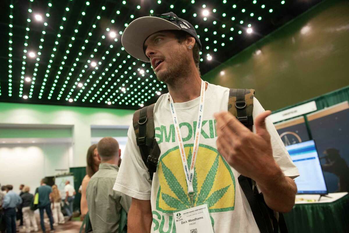 Zack Woodhams of Rochester explains why he’s attending the New York Cannabis Convention held at the Albany Capital Center on Friday.