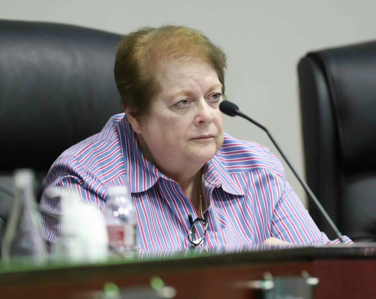 Conroe Mayor Jody Czajkoski publicly asked a group of residents Wednesday to end an effort to remove Councilwoman Marsha Porter, above, from office after she voted to fire the city administrator and force the resignation of the city’s finance director last month.