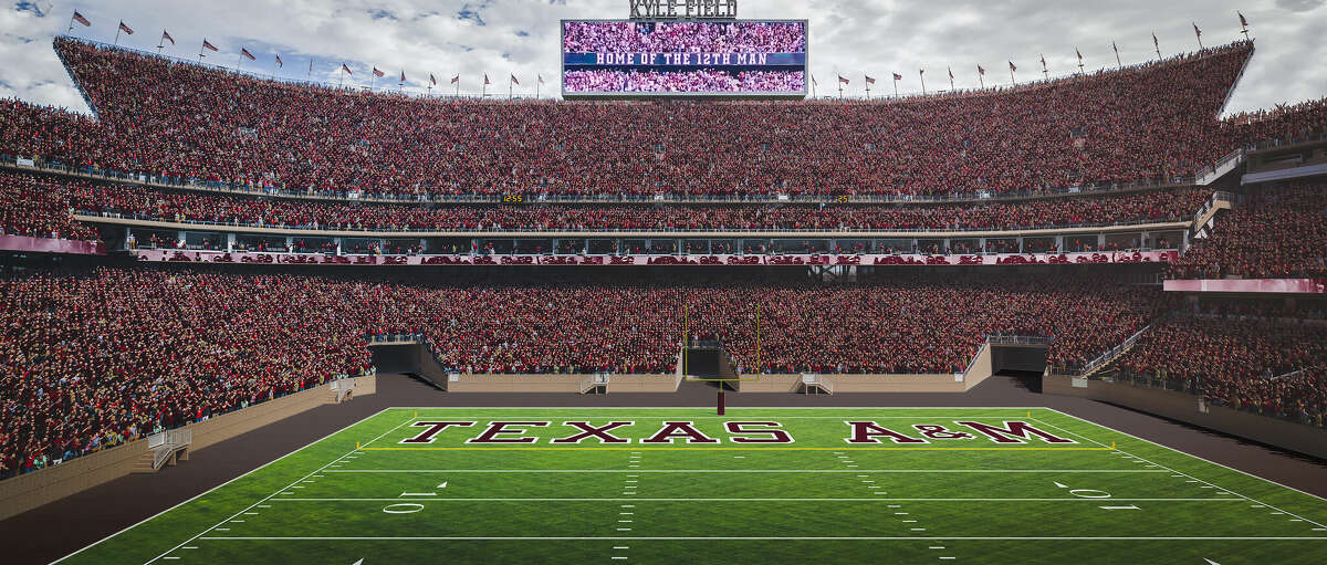 A rendering of the new south end zone suites at Kyle Field.