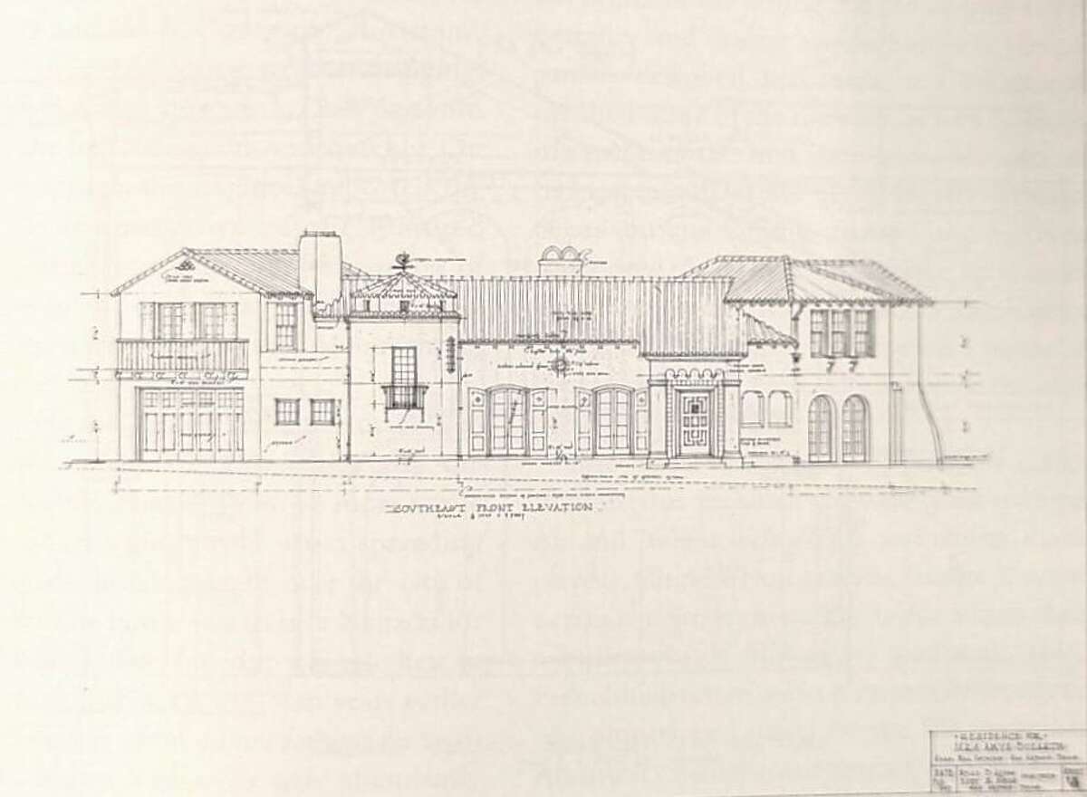 A floor plan from Ayres & Ayres architecture firm shows the southeast elevation of the Amye Bozarth House on Devine Road. It was built as a model home, but the builder lived there and worked out of her home for several years.