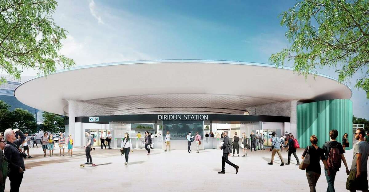 A rendering of the Diridon Station to be built east of downtown San Jose as part of BART’s extension from Alameda County to Santa Clara County. Construction is set to begin in 2024.