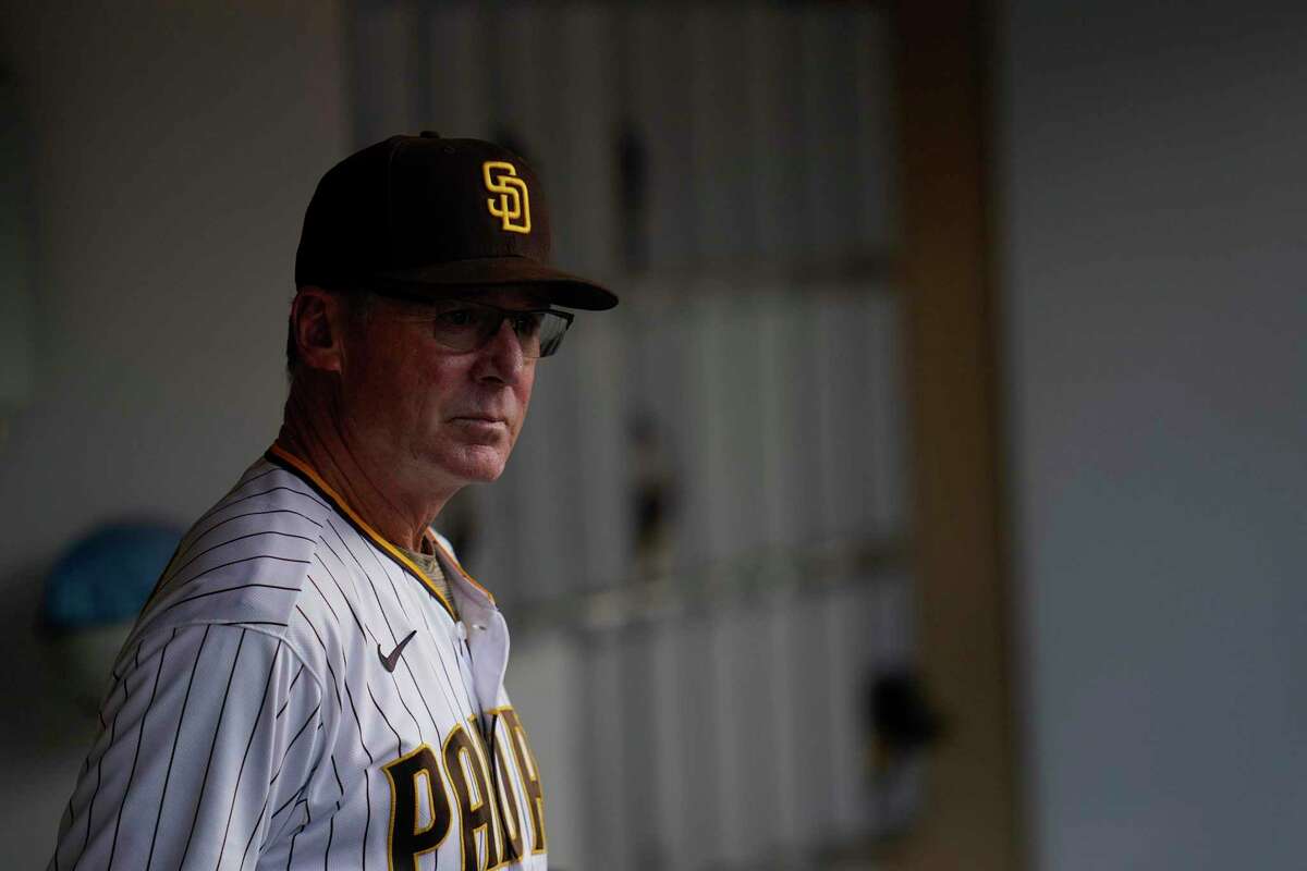 San Diego Padres manager Bob Melvin walks off the field during the