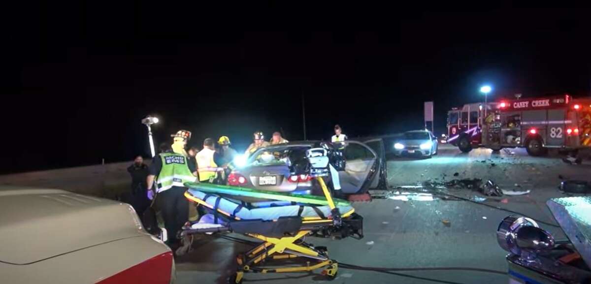 Two women were injured in a car accident on Saturday night. 