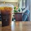 An iced coffee with a splash of oat milk from the Westcott Recess Coffee in Syracuse, N.Y. (Katherine Kiessling)