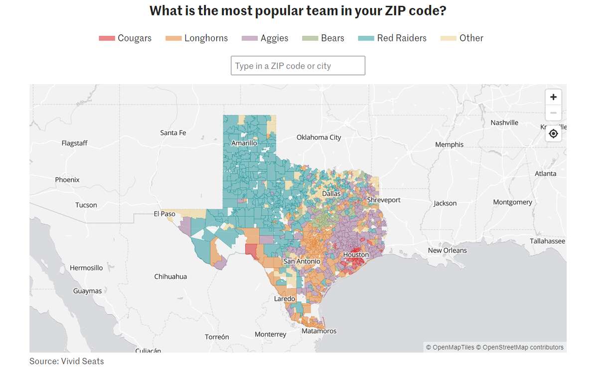 US map by college football team  College football, College football fans,  College football map