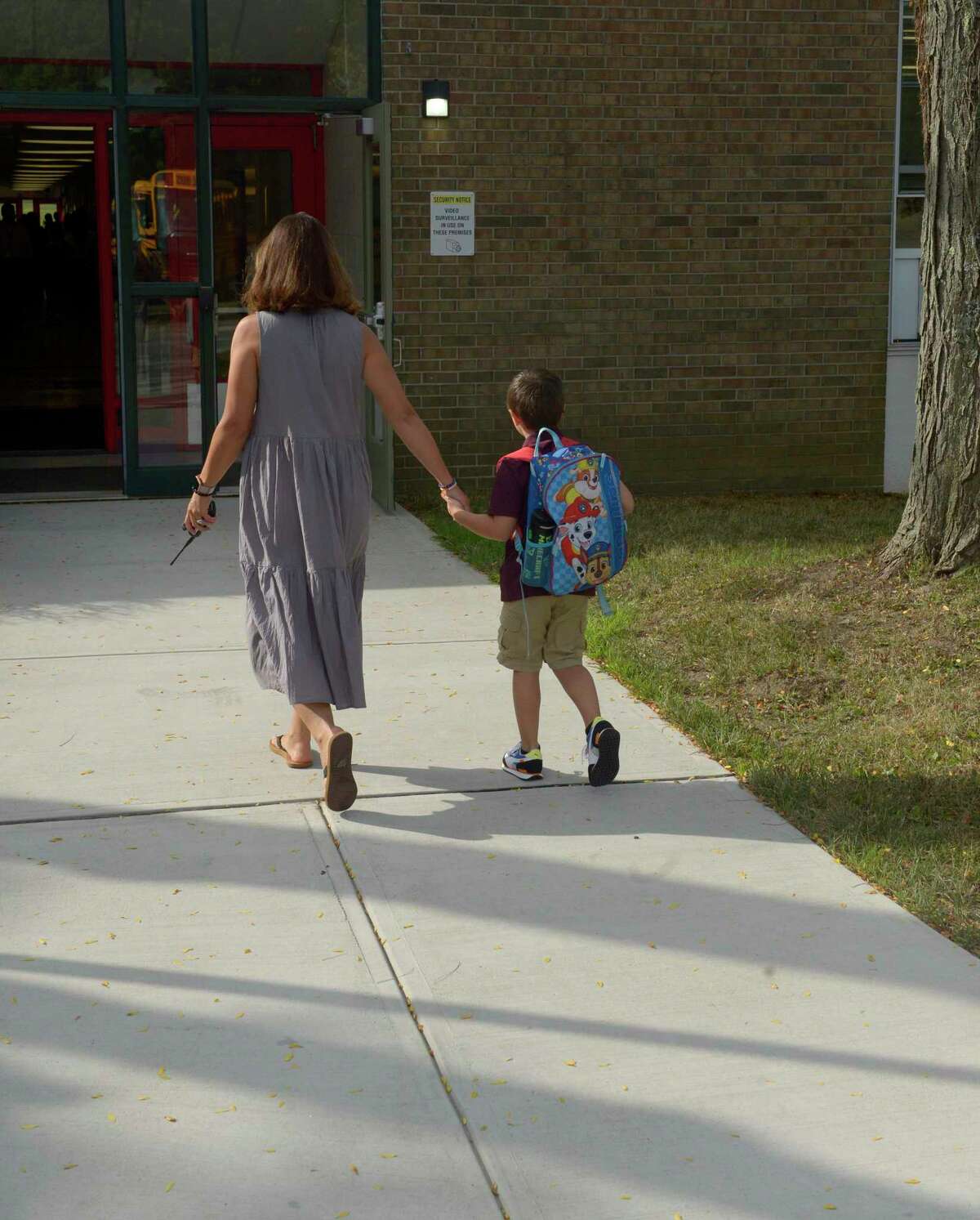 First day of school at Farmingville Elementary School, Ridgefield, Conn. Monday morning, August 29, 2022.