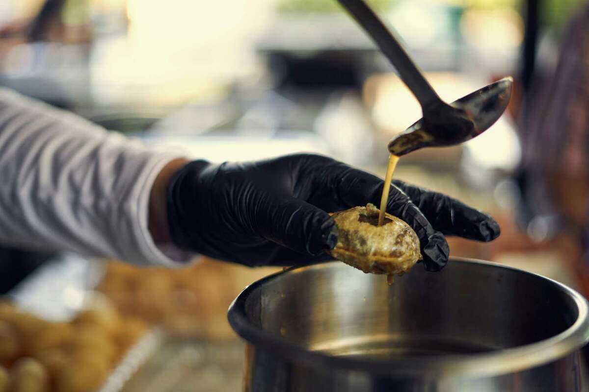 Pani puri is made to order at Wah Jee Wah in Hayward.