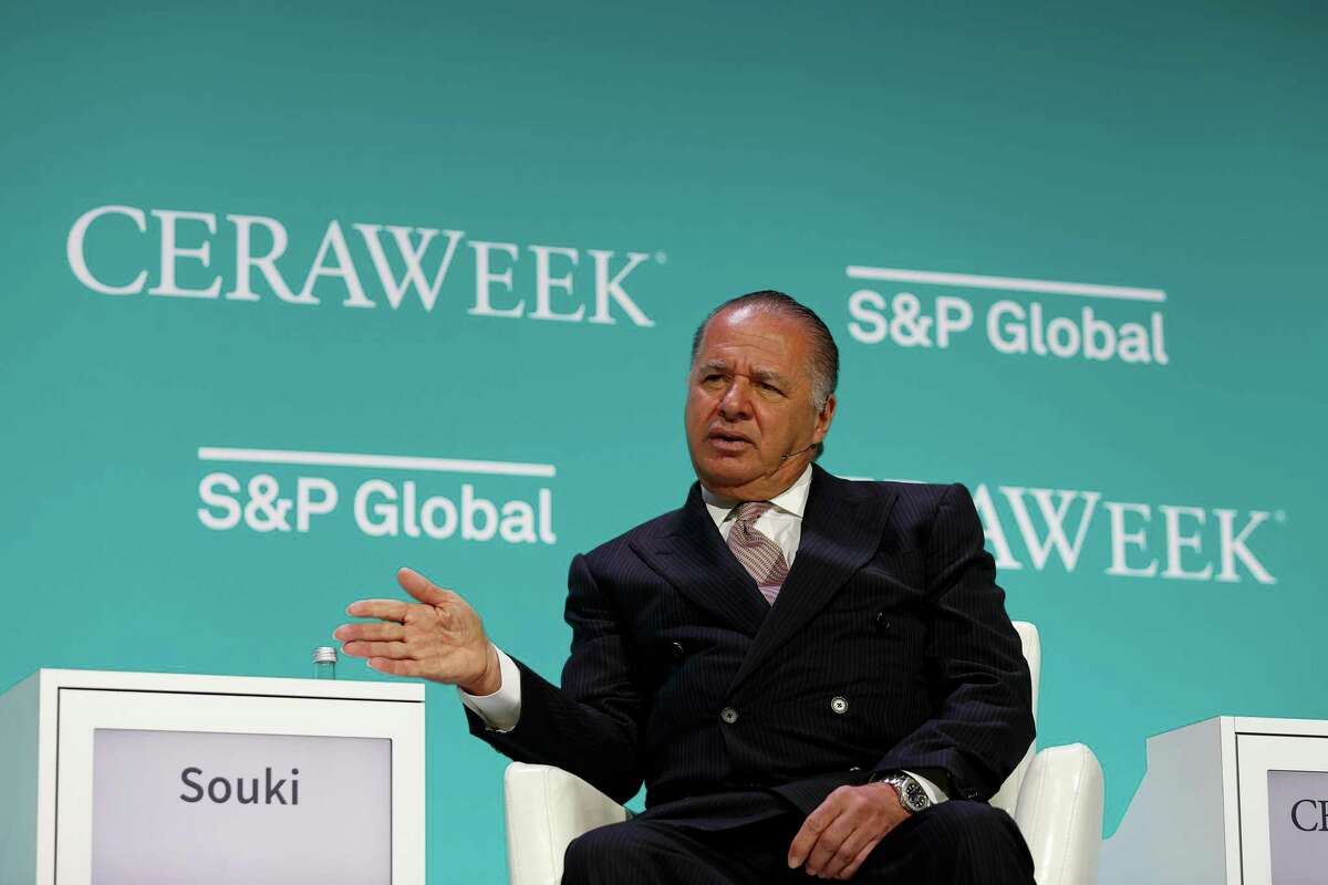 Charif Souki, chairman and co-founder of Tellurian Inc., speaks during the 2022 CERAWeek by S&P Global conference in Houston, Texas, U.S., on Wednesday, March 9, 2022. CERAWeek returned in-person to Houston celebrating its 40th anniversary with the theme "Pace of Change: Energy, Climate, and Innovation." Photographer: Aaron M. Sprecher/Bloomberg