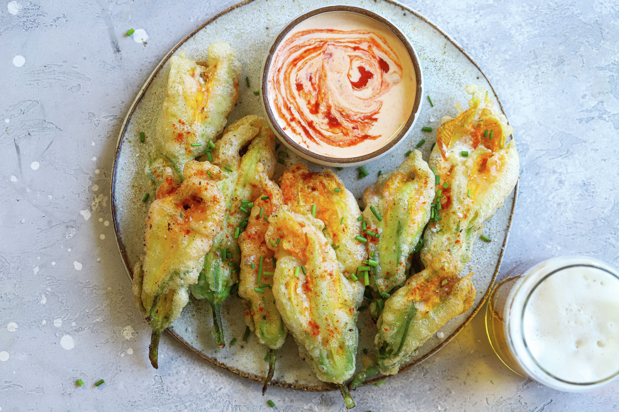 Recipe Amisha Gurbani's stuffed and fried squash blossoms