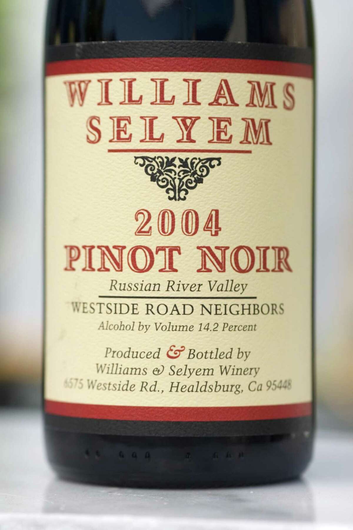 An older vintage of Williams Selyem Westside Road Neighbors Pinot Noir.
