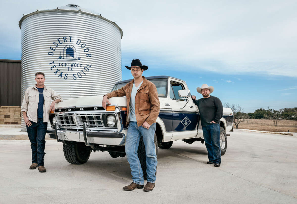 (Left to right) Brent Looby, Judson Kauffman and Ryan Campbell founded Desert Door Distillery in Driftwood, Texas after coming up with the concept in a business class at the University of Texas. The trio bonded over being Texas natives and military veterans.