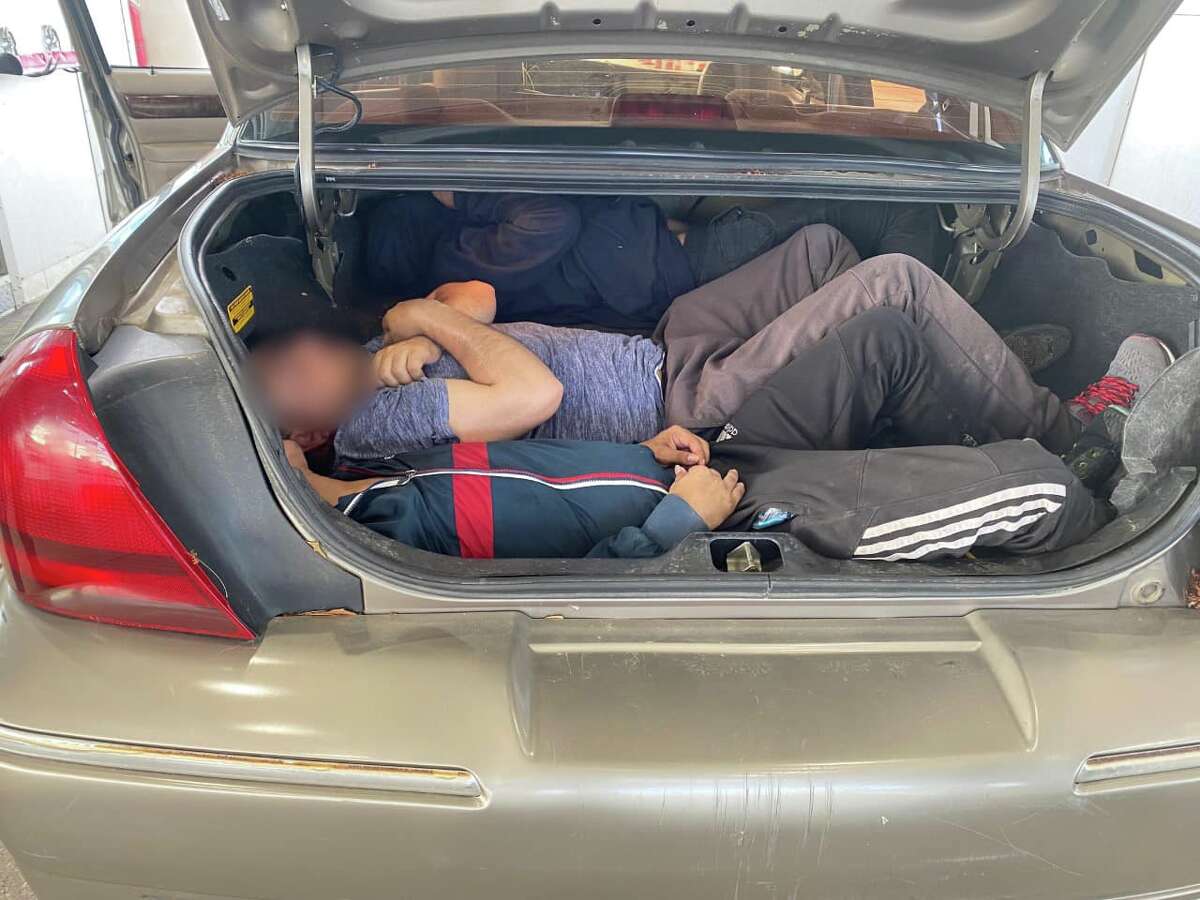 U.S. Border Patrol agents discovered three migrants in the trunk of a car on Aug. 26 at the Interstate 35 checkpoint.
