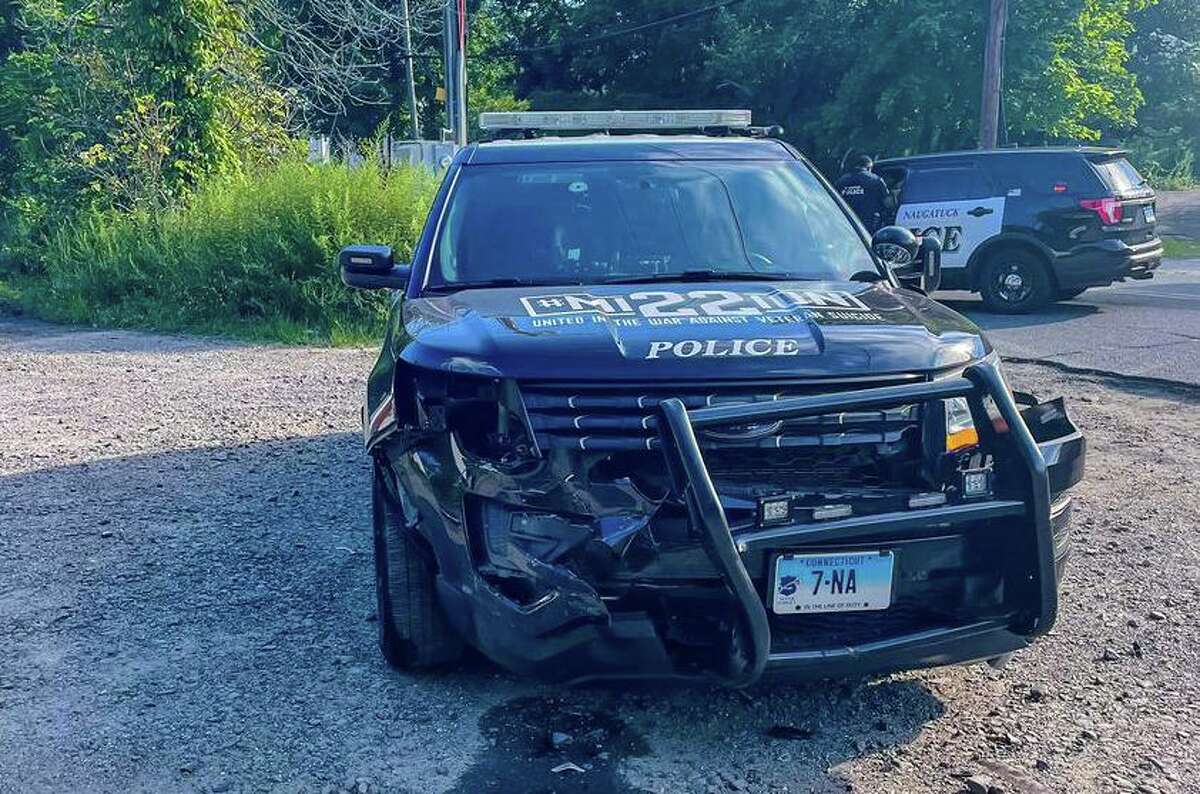 Naugatuck police: Teenager driving stolen car slams into cruiser