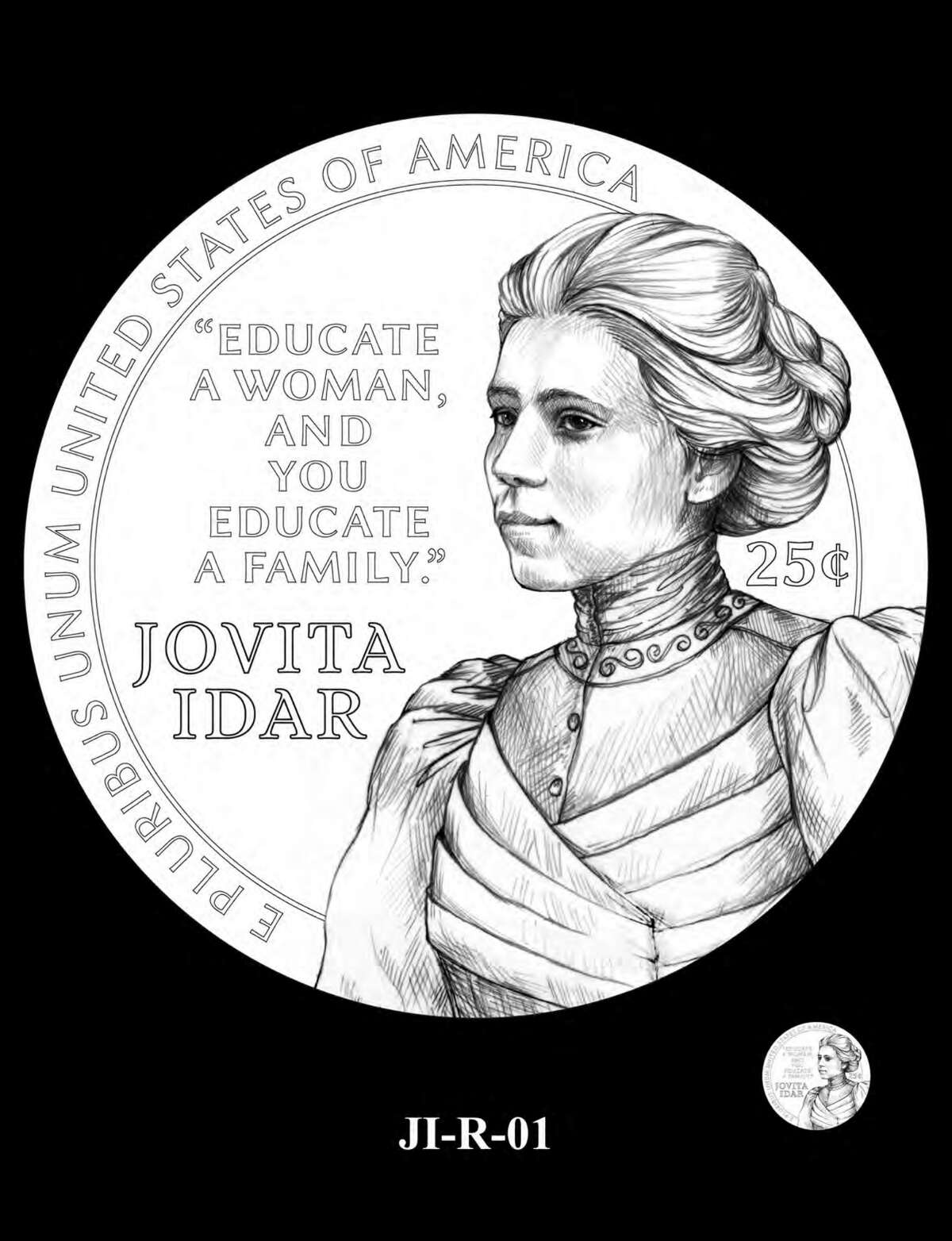 These designs released by the U.S. Mint show the wide variety of designs originally proposed for the Jovita Idar quarter being released by the Mint in 2023. 
