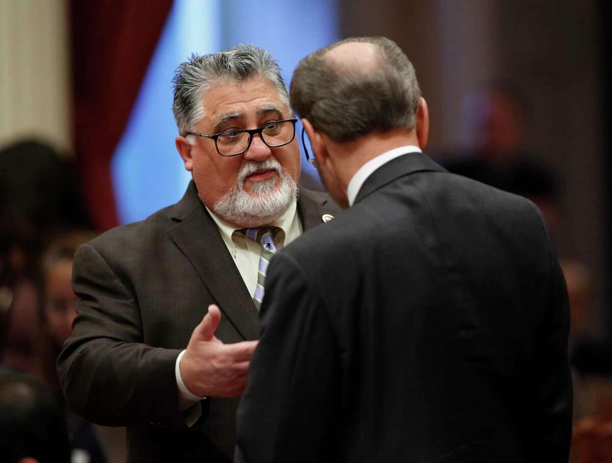 A bill by state Sen. Anthony Portantino, D-La Canada Flintridge, left, to limit concealed carry gun licenses was on track to fail in the California Capitol Wednesday.