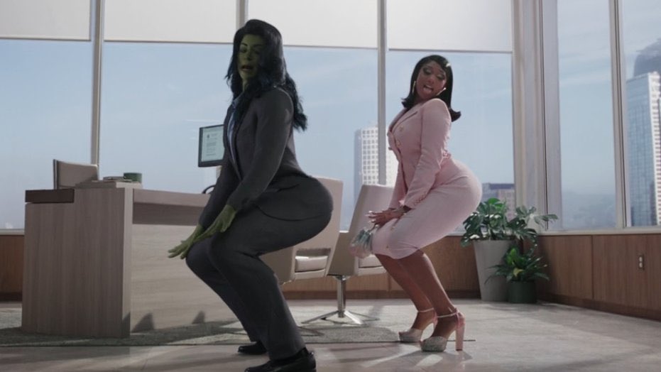 Megan Thee Stallion has twerk off with She-Hulk in Marvel Universe debut.