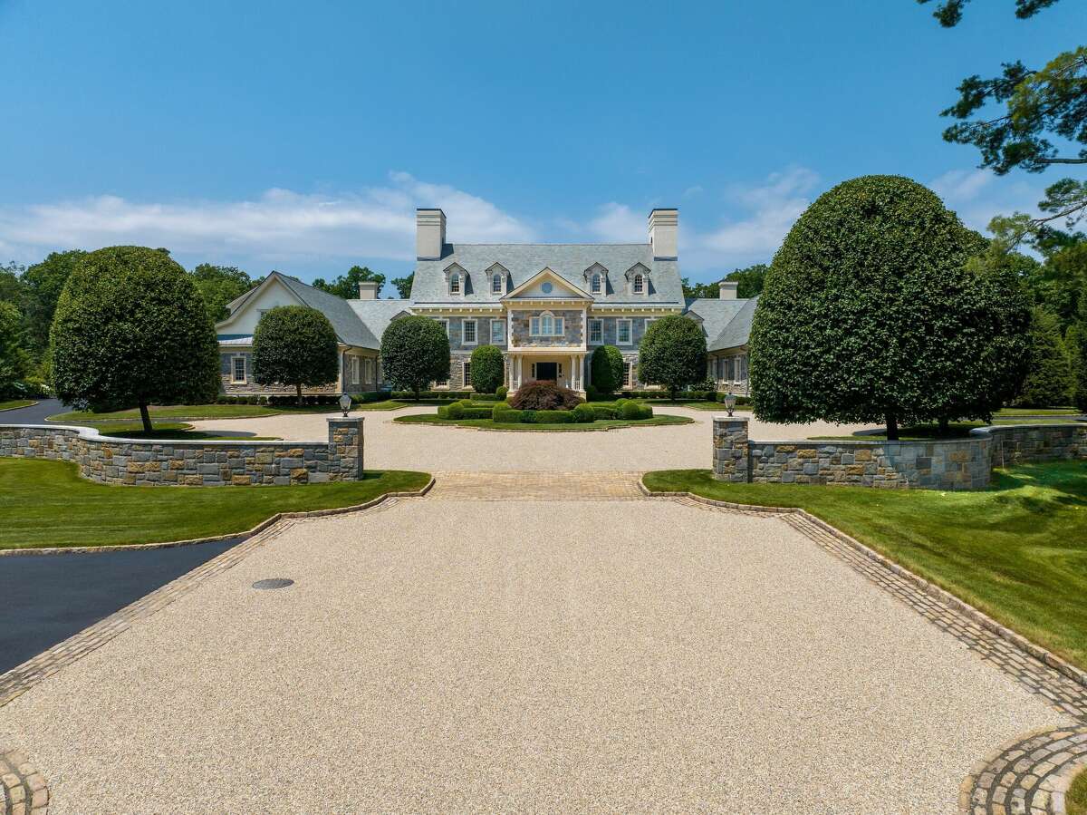 The home on 97 Pecksland Road in Greenwich, Conn. has10 bedrooms, 19 total bathrooms and 17,878 square feet. 