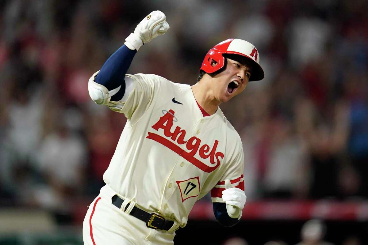 Upon hitting a three-run homer off the Yankees’ Gerrit Cole on Wednesday, Shohei Ohtani became the first player in major league history with 30 round trippers and 10 pitching victories in the same season.