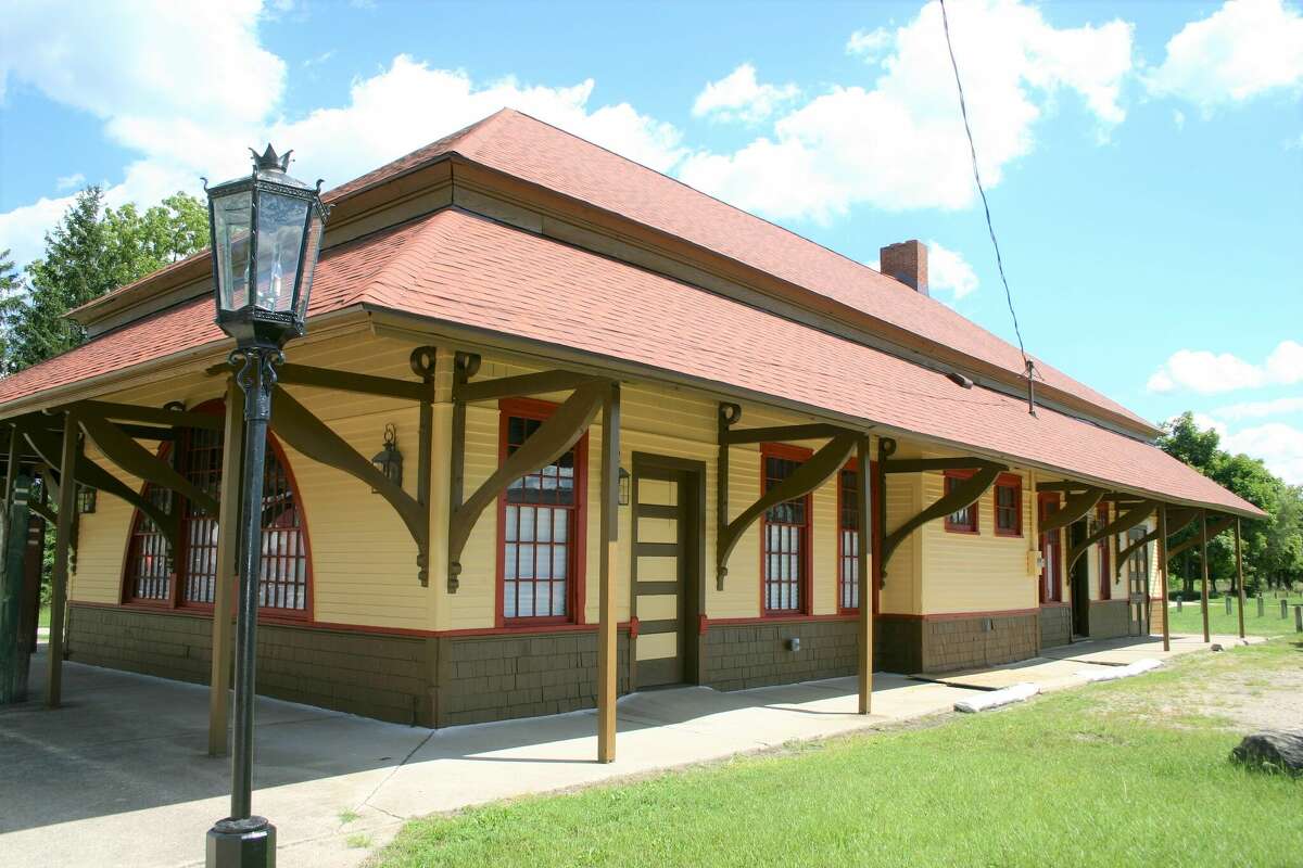 Restoration of the Big Rapids Depot to its 1911 appearance is well underway with a new roof and new siding completed.