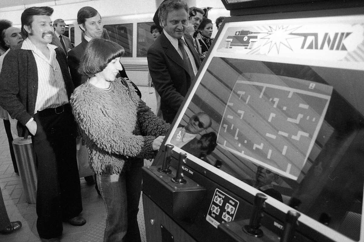 December 7, 1976: Atari debuted several new games at the Powell Street BART station, including Tank and Le Mans.