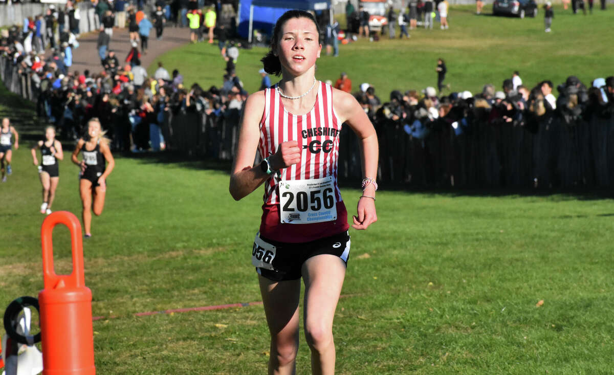 Cheshire's Alexa Ciccone finished in 5th place at the CIAC Cross Country State Open, Wickham Park, Manchester on Friday, Nov. 5, 2021.