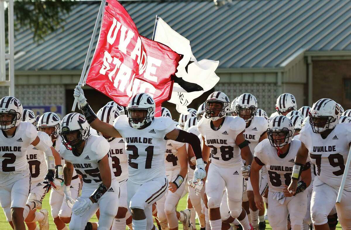 Texans surprise Uvalde High School football team with new uniforms 