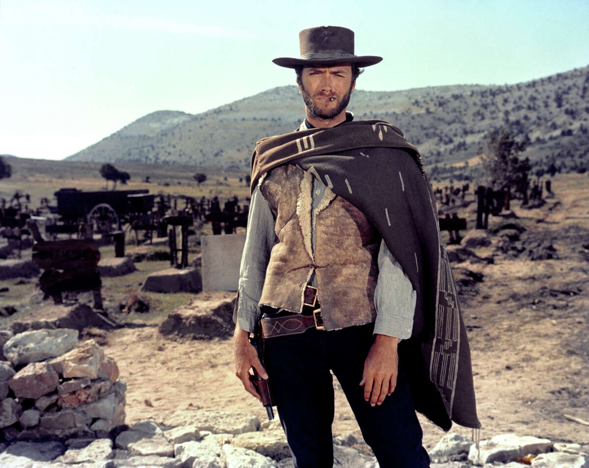 Actor Clint Eastwood on the set of "The Good, The Bad and The Ugly," written and directed by Italian Sergio Leone and loosely inspired by some of the gunslinger tales from Whiskey Flat.