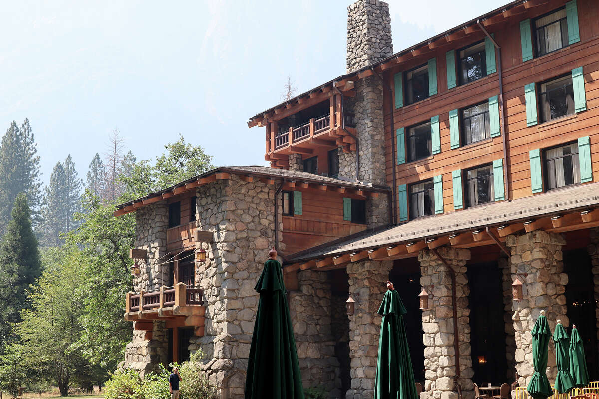 The Ahwahnee Hotel is on the eastern side of Yosemite Valley.
