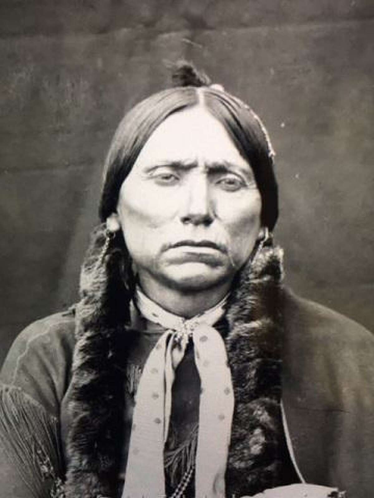 Quanah Parker is considered to be the last chief of the Comanches. He was the oldest child of Chief Peta Nacona and Cynthia Ann Parker. Cynthia was kidnapped at the age of 9 by a band of Comanche in 1836 and lived for 25 years as a Comanche.