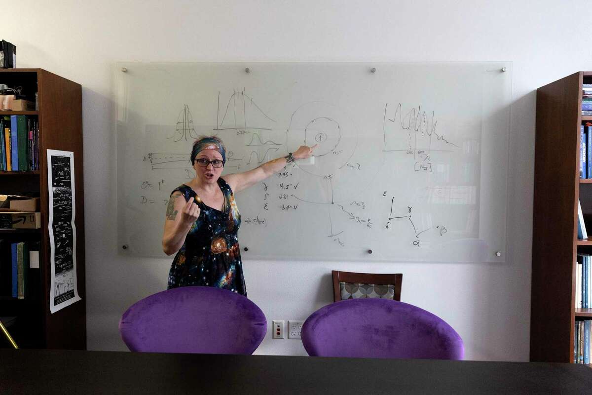 Angela Speck, professor and chair of UTSA's Department of Physics and Astronomy, explains some of the science behind studying stardust.