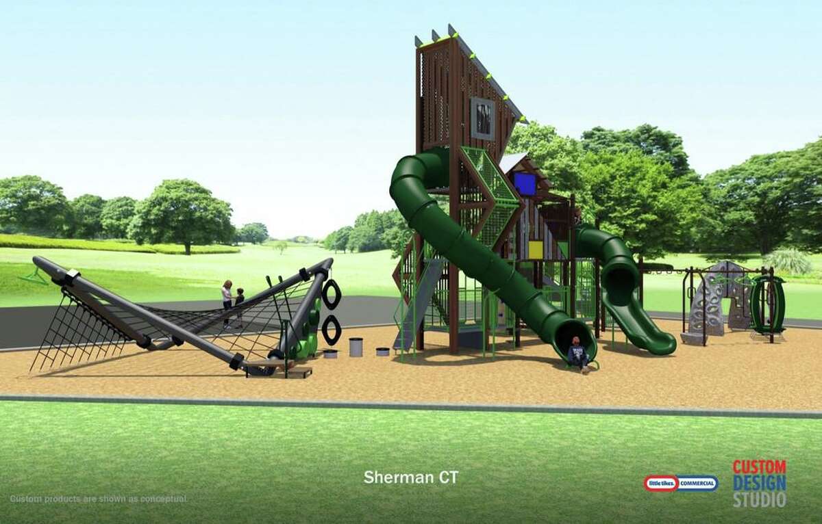A rendering of The Sherman School’s new playground