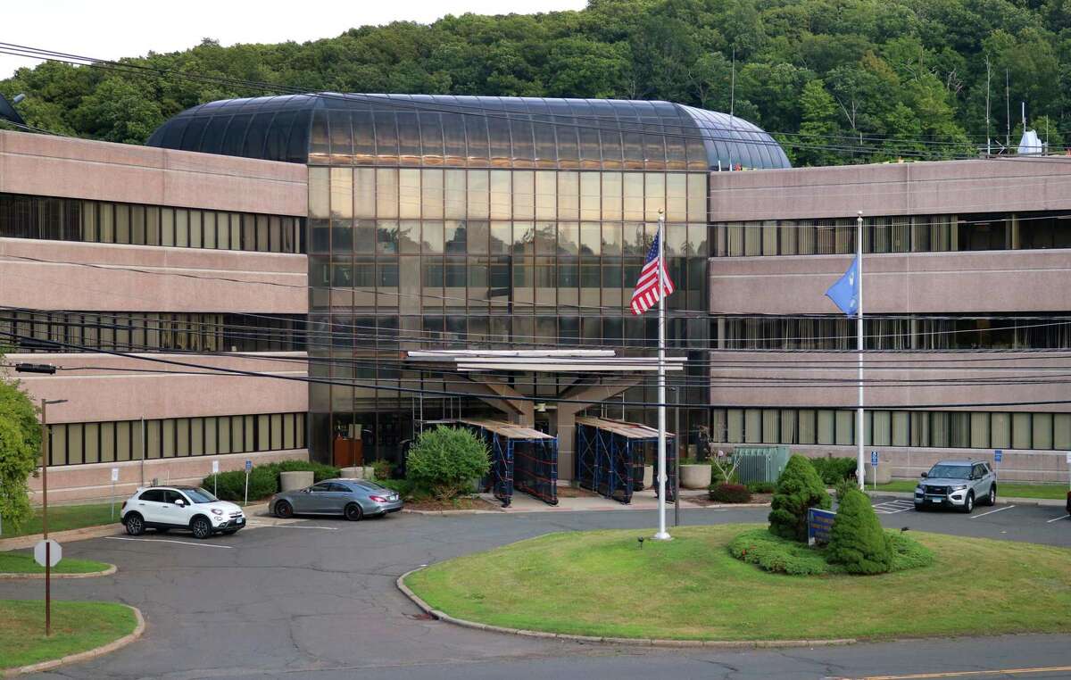 An exterior view of the Connecticut State Police and Department of Emergency Services and Public headquarters building in Middletown.