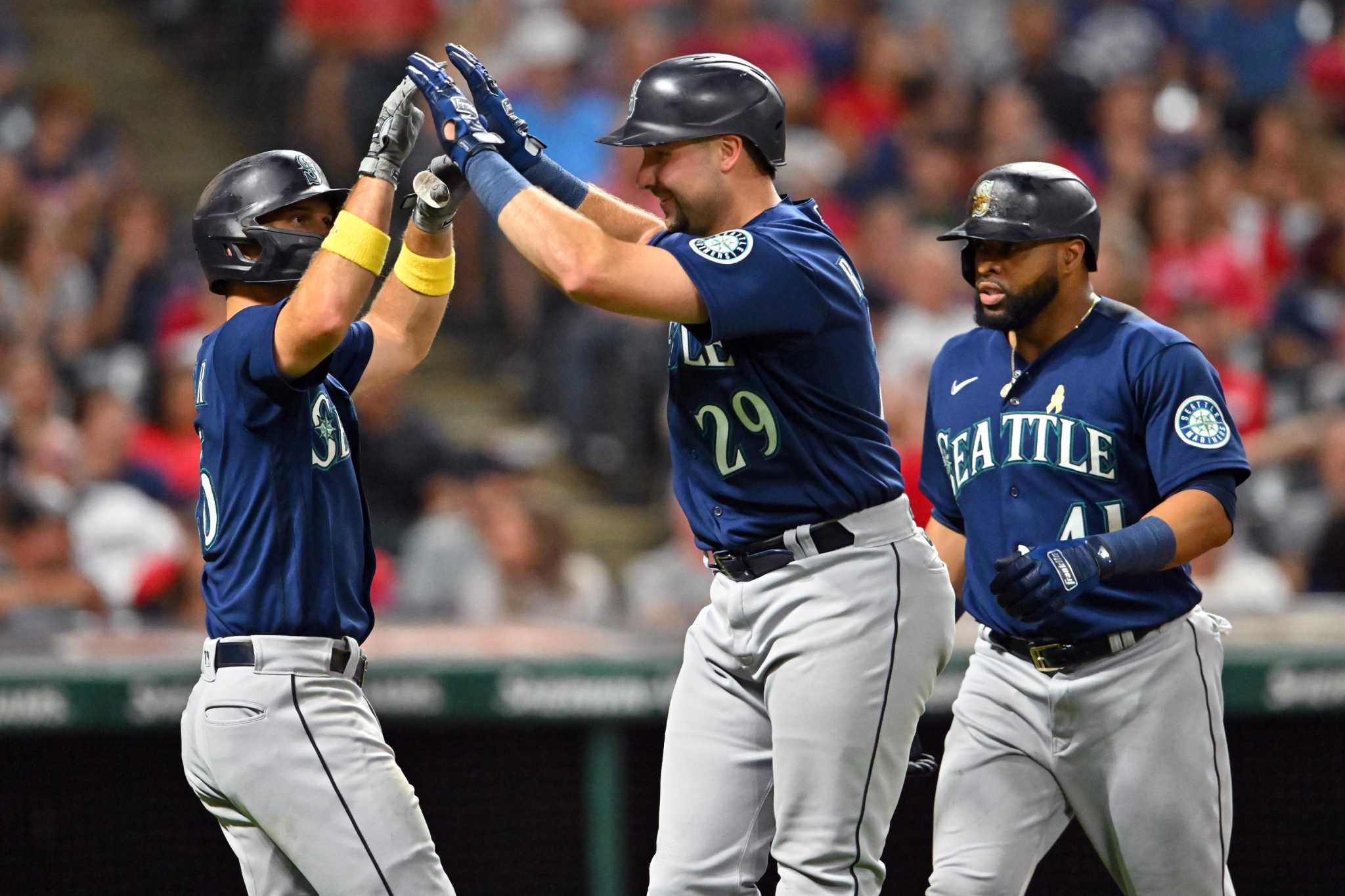 Adam Frazier of the Seattle Mariners poses for a photo during the
