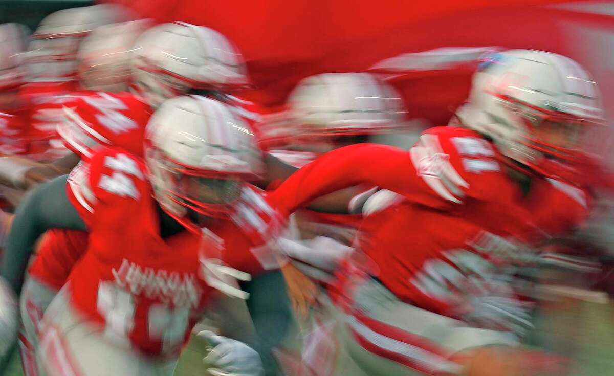 Judson runs onto the field before the start of their game on Friday, Sept.2, 2022 at Rutledge Stadium. Halftime score Austin Westlake 37-Judson 7