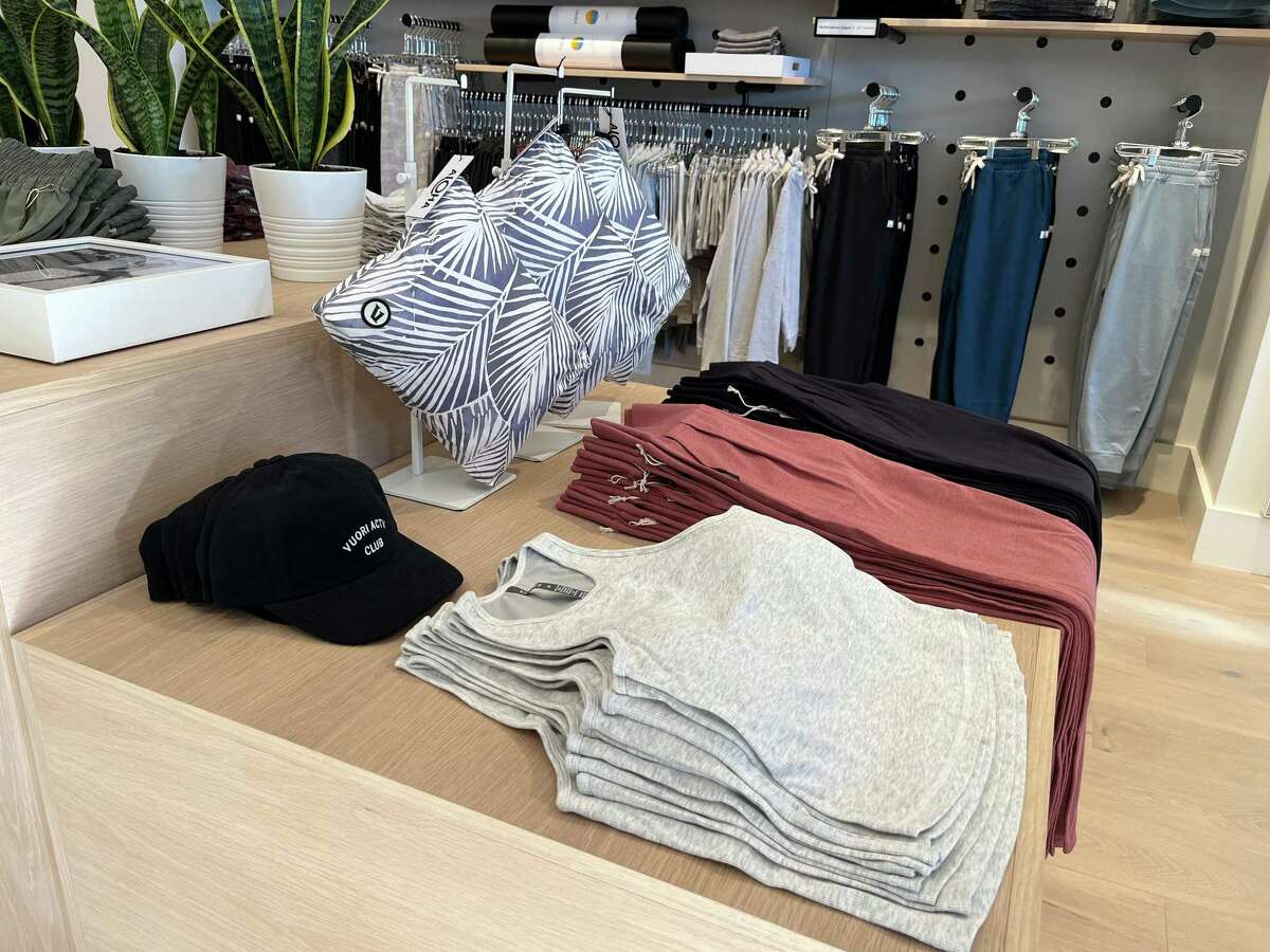 Clothing in the women’s section inside of Vuori in Westport, Conn. on Sept. 1, 2022