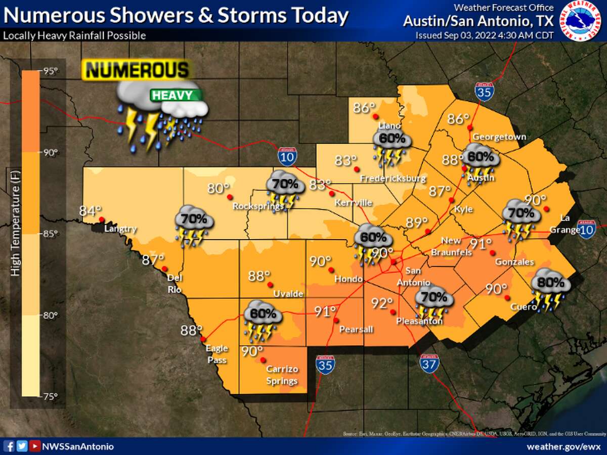 Flood Advisory Issued For Bexar County - San Antonio Express-News 2 Courtesy of the National Weather Service.