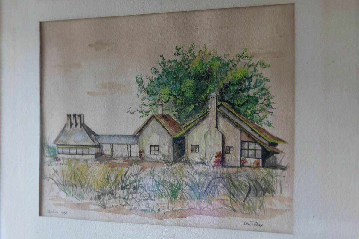 Ben Feder's watercolor paintings from when he was stationed in India during World War II, photographed at Clinton Vineyards in Clinton Corners on Aug. 26, 2022.