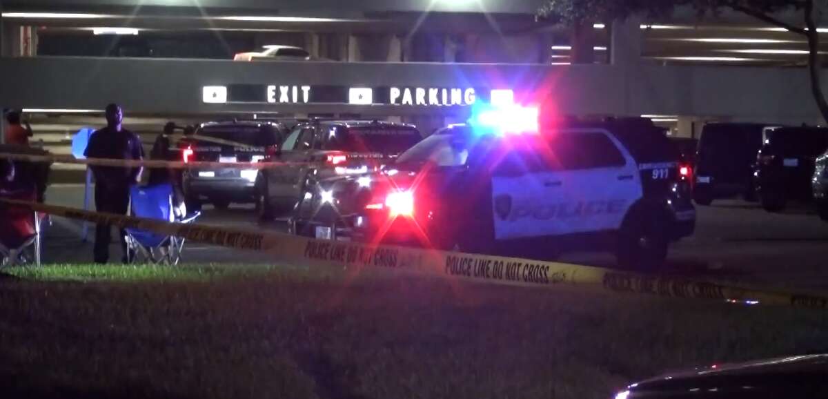 Police investigate a fatal shooting on Sept. 4, 2022, outside the Arena Theatre in the 7300 block of Southwest Freeway. 
