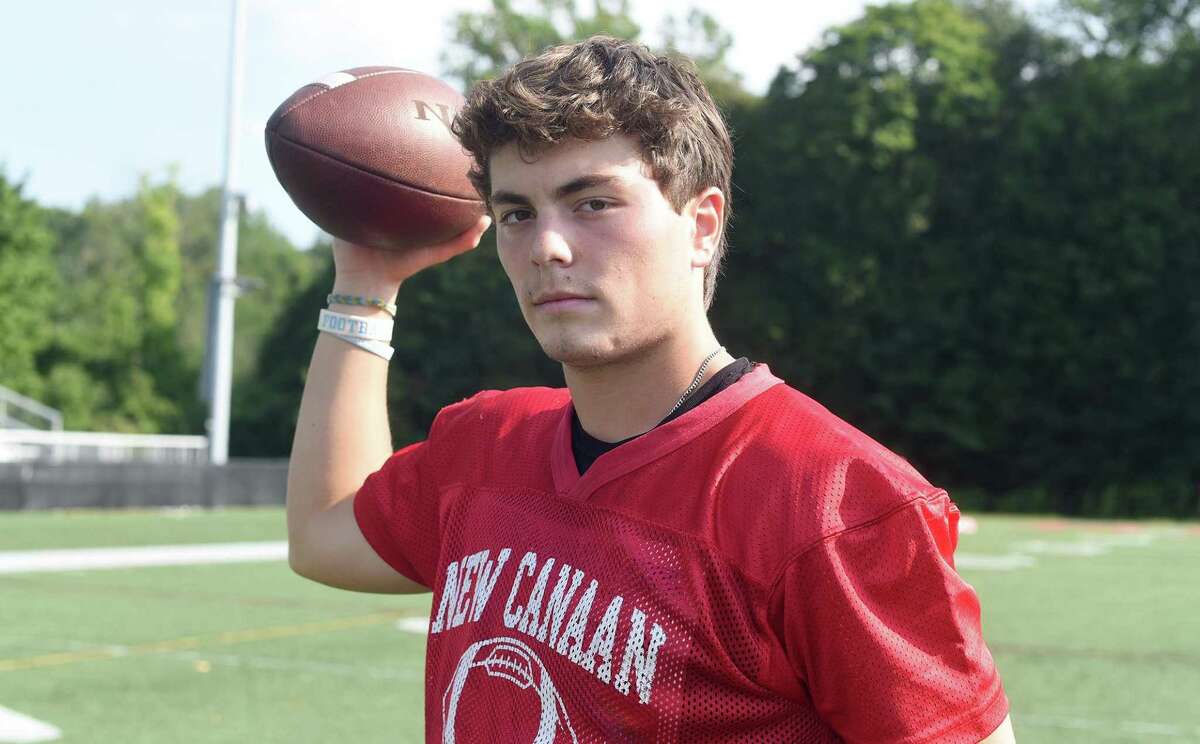 New Canaan’s Ty Groff, a returning All-State kicker, will be taking over as the Rams’ starting quarterback this season.