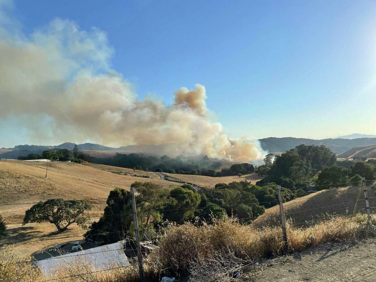 The Franklin Fire in Contra Costa County was growing at a dangerous rate on Monday evening, but fire crews achieved 75% containment within a short time.